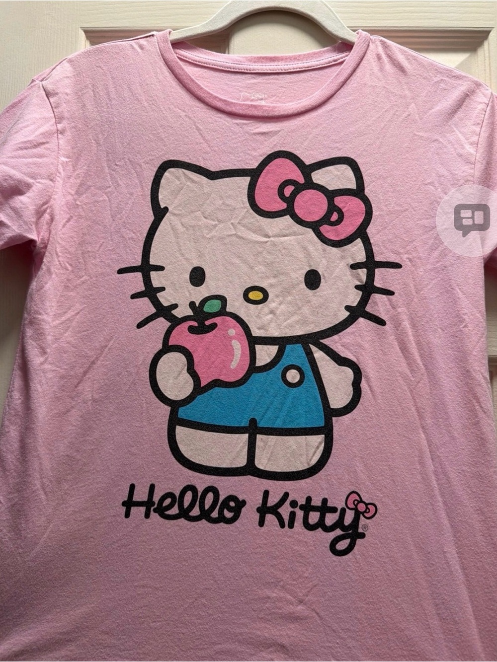 Hello Kitty Pink Tee with Blue Outfit Graphic